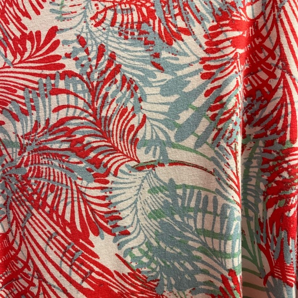 VENUS Tropical Print Blouse with One Sided Strappy Shoulder S/M - Picture 3 of 5
